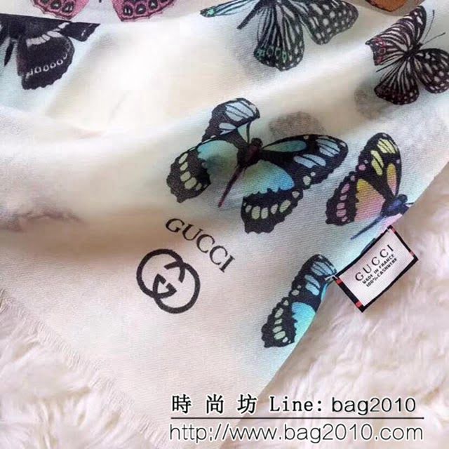 GUCCI古馳2018年早春度假系列 羊絨長圍巾 LLWJ6690